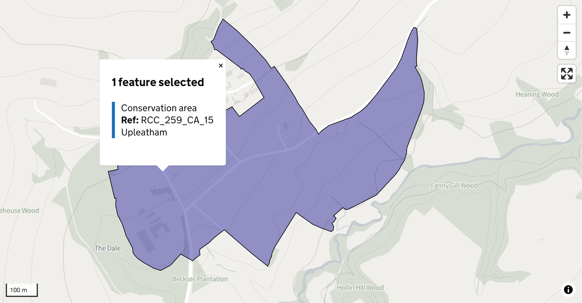 Map of Borechester conservation areas